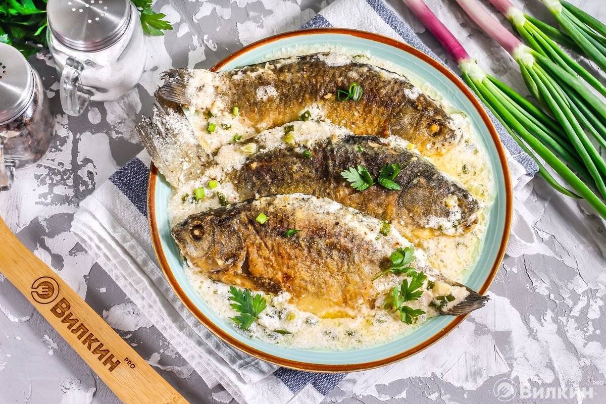 Караси в сметане, жаренные на сковороде – 3 пошаговых фото рецепта вкусной рыбы
