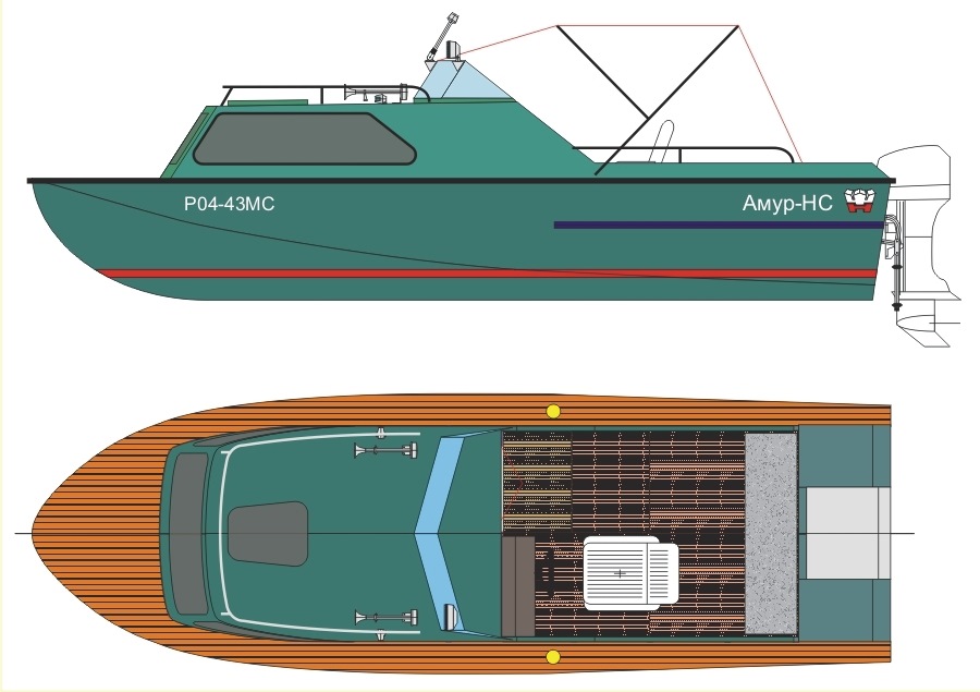 Стеклопластиковая лодка двина-2