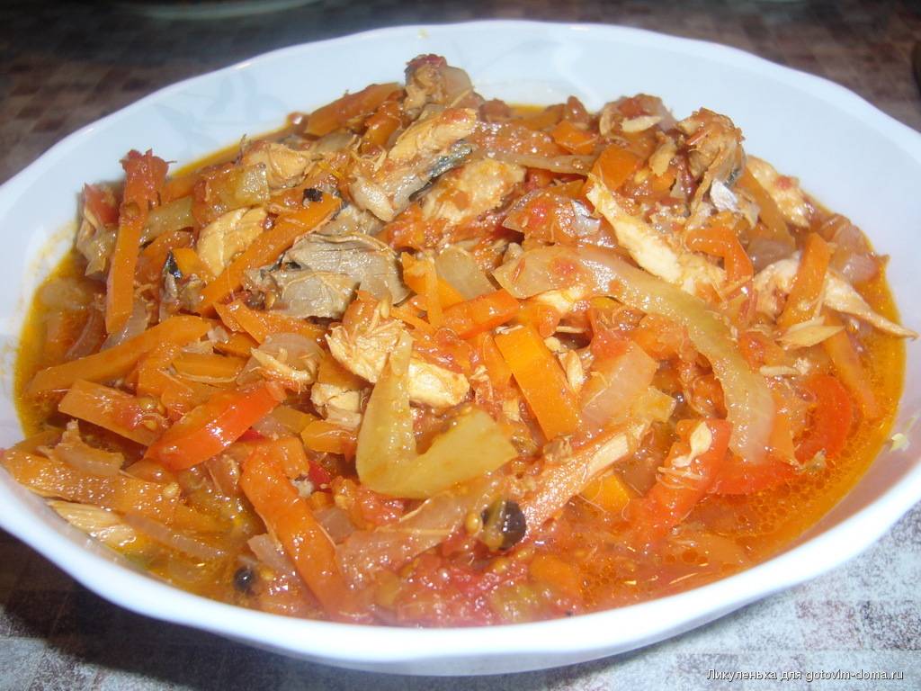 Мамин рецепт скумбрии на зиму с овощами, рыбный салат с фото пошагово