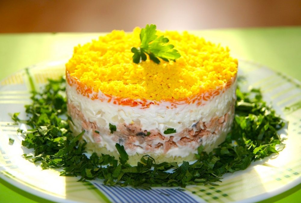 Рыбный салат с картофелем » рецепты - готовим дома | «наобед.kz»