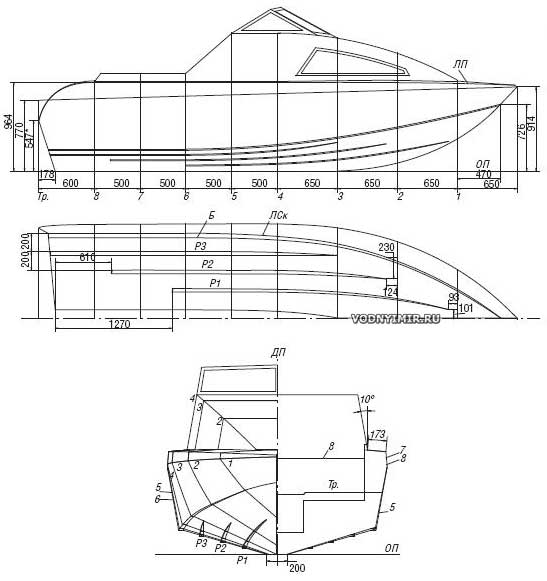 Мотолодка «север 520» — проект моторной лодки с каютой для самостоятельной постройки