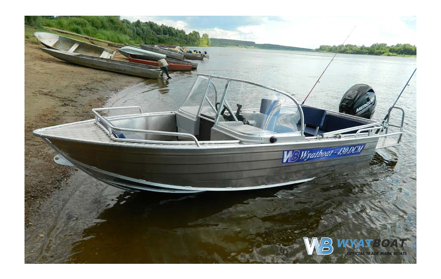 Алюминиевая лодка newstyle-430 румпельное управление