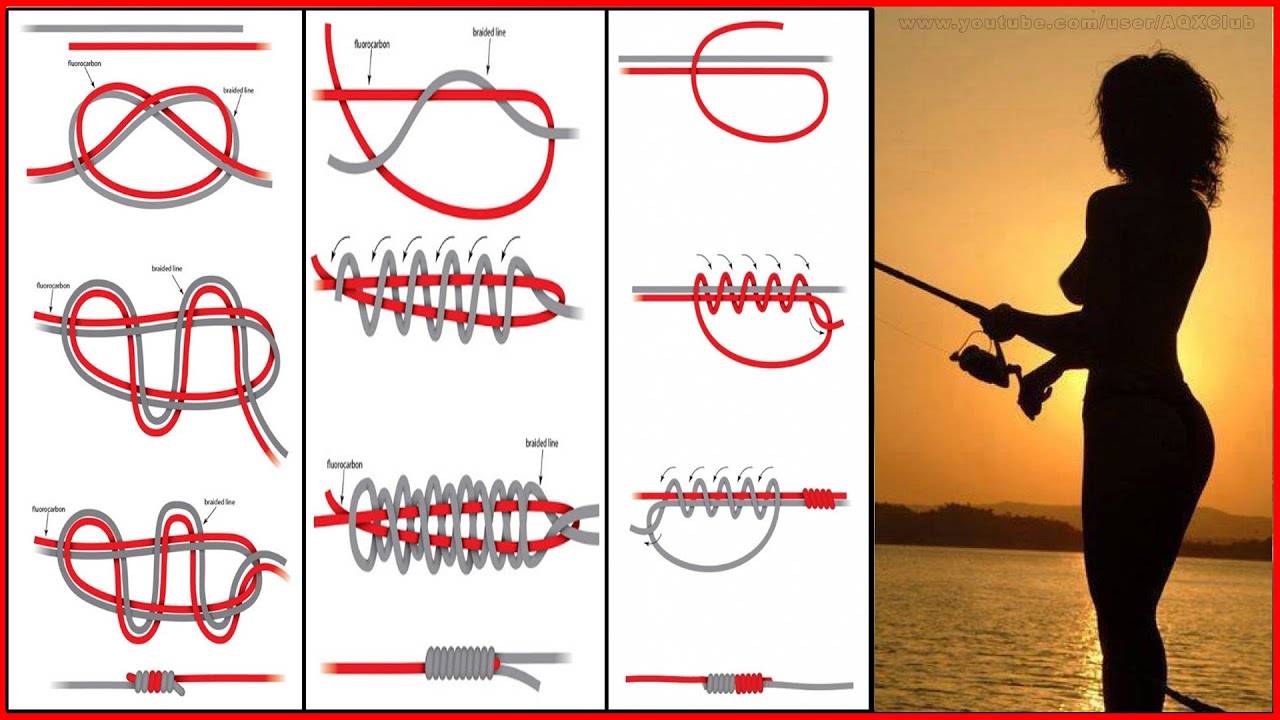 Как правильно привязать поводок к основной леске, вязание рыболовных узлов