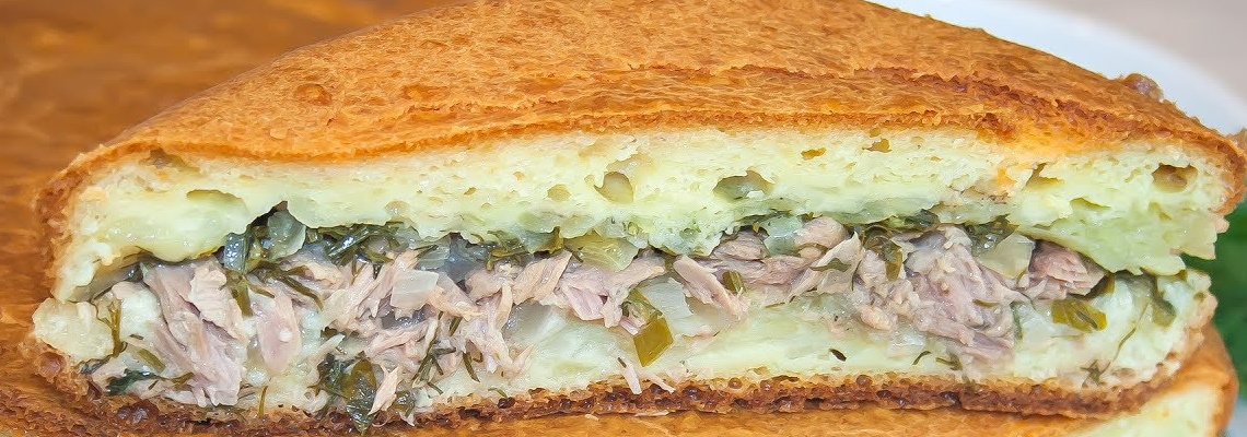 Самый вкусный рецепт заливного пирога с рыбными консервами