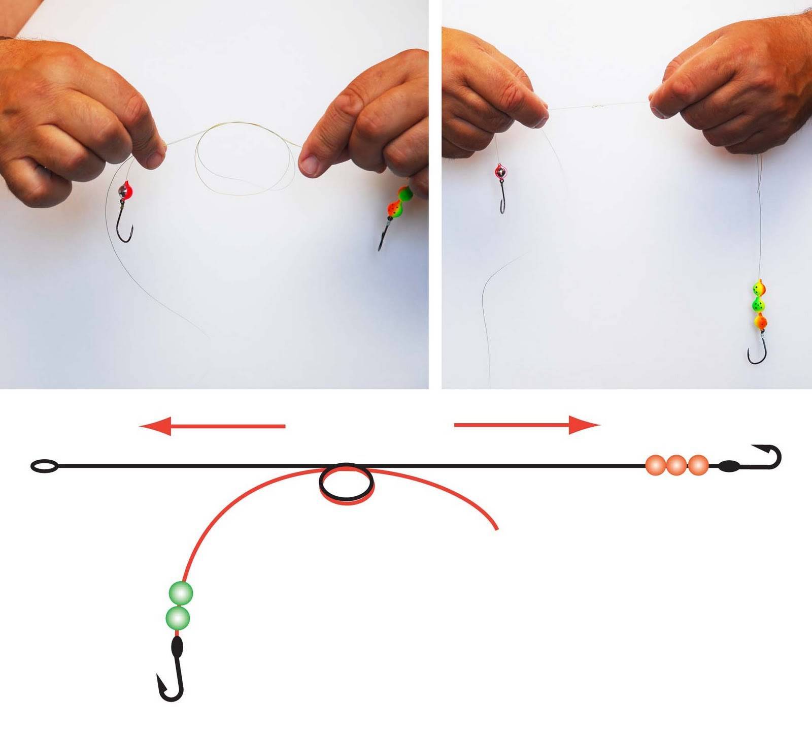Как привязать два крючка на удочку чтобы не путались разными способами